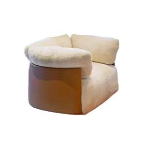 Bespoke Accent Chair, Luxury Shearling & Leather Armchair
