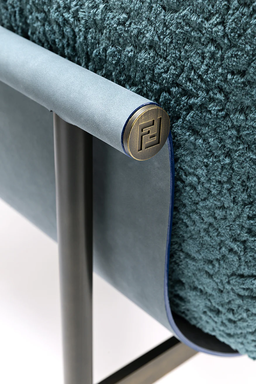 Bespoke Chaise Lounge, Luxury Bouclé Teal Daybed Design