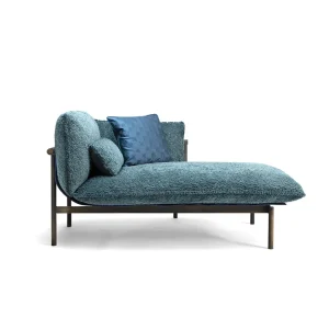 Bespoke Chaise Lounge, Luxury Bouclé Teal Daybed Design