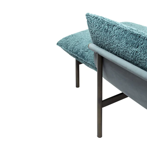 Bespoke Chaise Lounge, Luxury Bouclé Teal Daybed Design