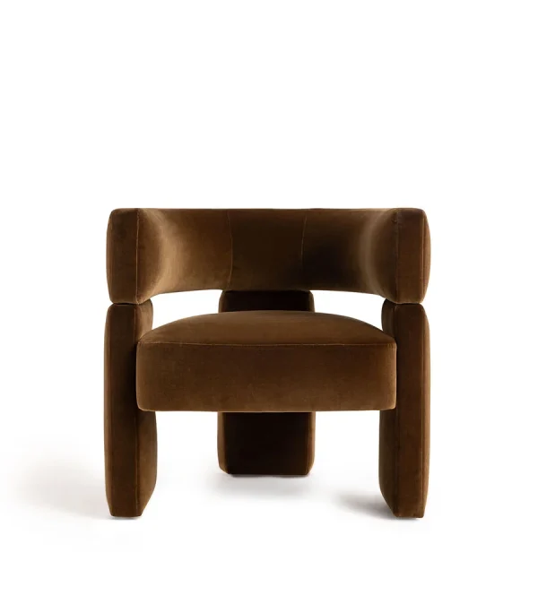 Bespoke Cozy Fuzzy Curved Back Armchair with Wrap Design