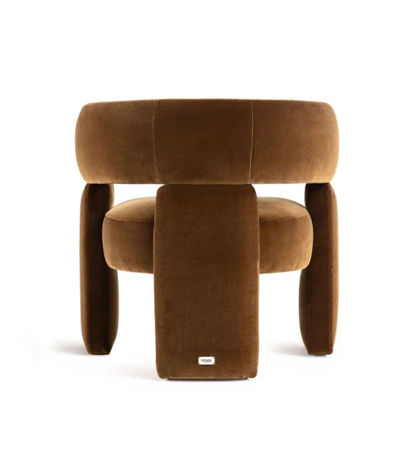 Bespoke Cozy Fuzzy Curved Back Armchair with Wrap Design