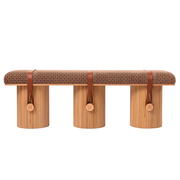 Bespoke Luxury Bedroom Bench Seat, Ribbed Column Design