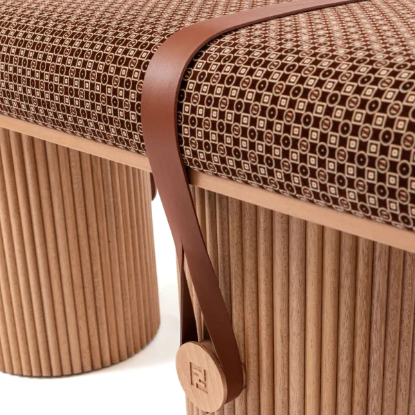 Bespoke Luxury Bedroom Bench Seat, Ribbed Column Design