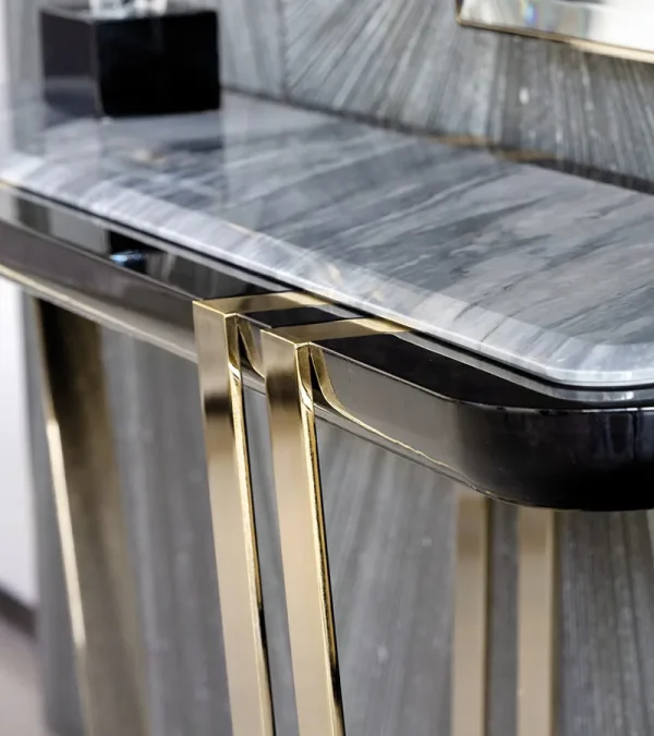 Bespoke Luxury Console Table, Sculptural Geometric Art Table