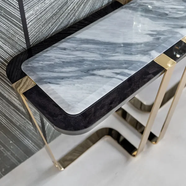 Bespoke Luxury Console Table, Sculptural Geometric Art Table