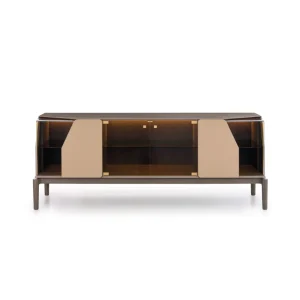 Bespoke Luxury Sideboard with Metal Legs & Glass Front