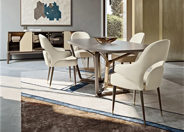 Bespoke Luxury Sideboard with Metal Legs & Glass Front