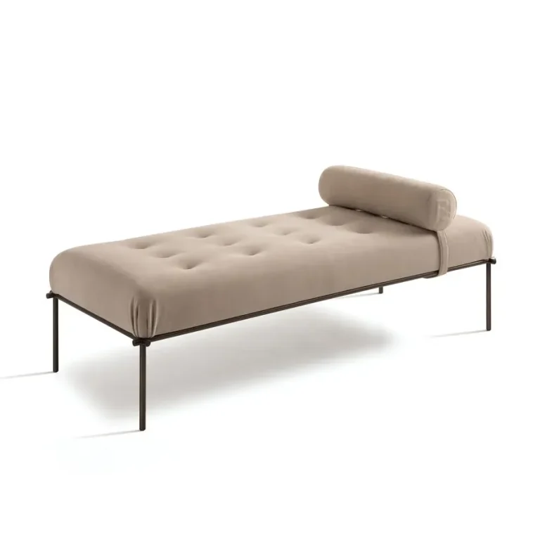 Bespoke Modern Bedroom Bench, Luxury Leather Tufted Daybed