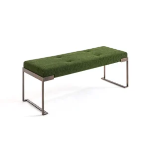 Bespoke Narrow Bedroom Bench, Modern Tufted Bouclé Cover