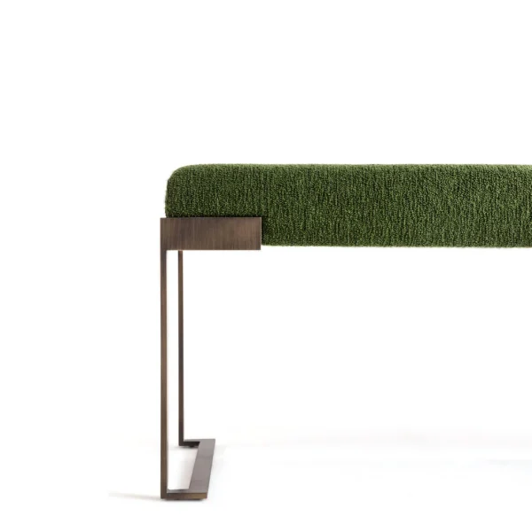 Bespoke Narrow Bedroom Bench, Modern Tufted Bouclé Cover