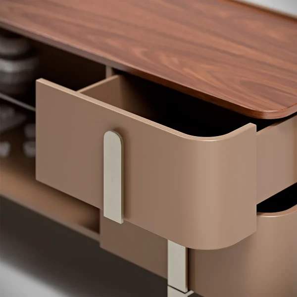 Bespoke TV Console Tables, Tiered Geometric Minimalism-2