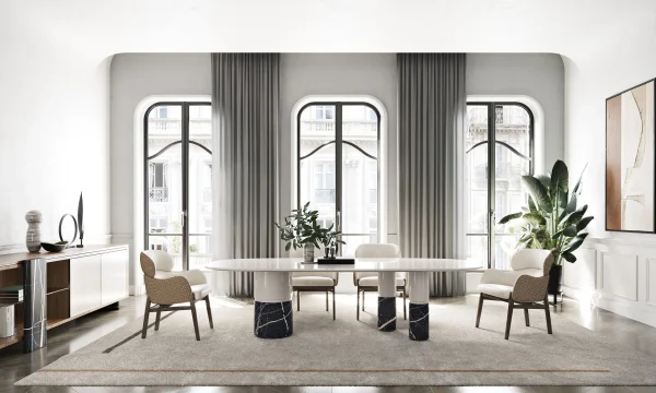 Contemporary Sideboard Buffet, Bespoke Linear Fluted Cabinet-5