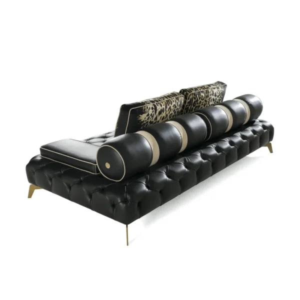 Contemporary Tufted Sofa, All-Over Plump Tufting Design-2