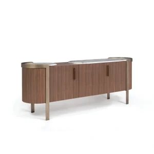 Custom Buffet Sideboard, Art Fluted Curve Artistry Cabinet-3