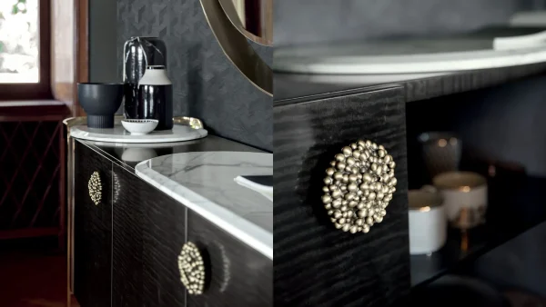 Custom Buffet Sideboard, Art Fluted Curve Artistry Cabinet-5