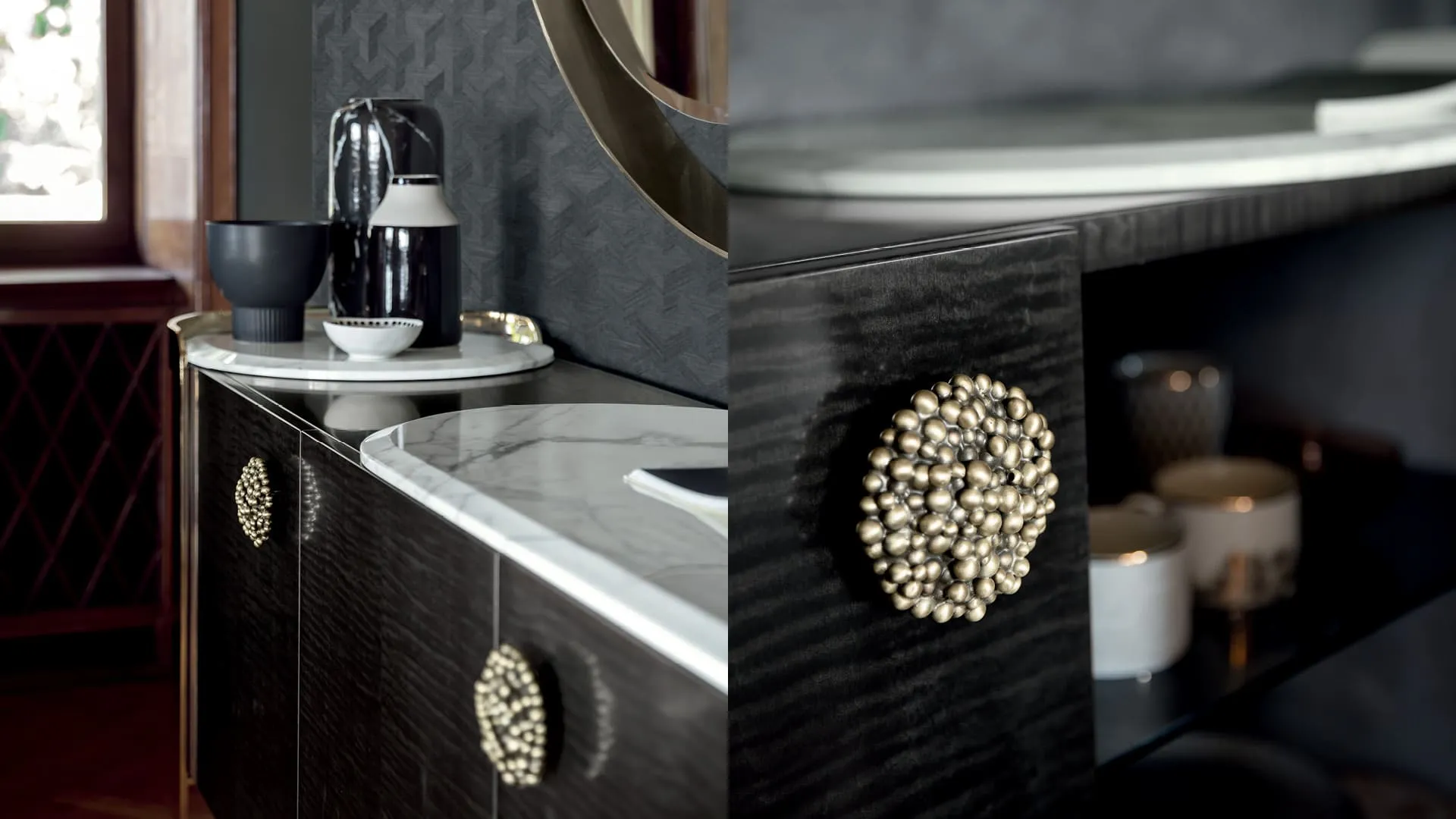 Custom Buffet Sideboard, Art Fluted Curve Artistry Cabinet-5