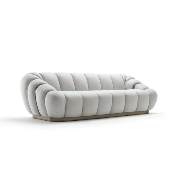 Custom Made Curved Sofa, Minimalist Half-Arc Comfy Couch-2