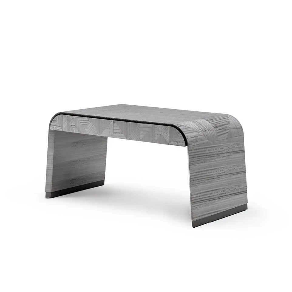 Custom Made Desk, Sculptural Curved & Integrated Storage-1
