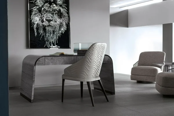 Custom Made Desk, Sculptural Curved & Integrated Storage-2