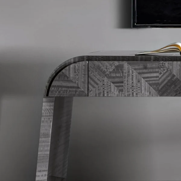 Custom Made Desk, Sculptural Curved & Integrated Storage-3