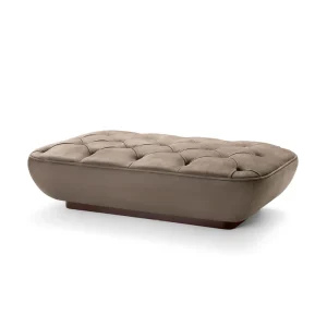 Custom Upholstered Bench, Luxury Tufted with Plinth Base