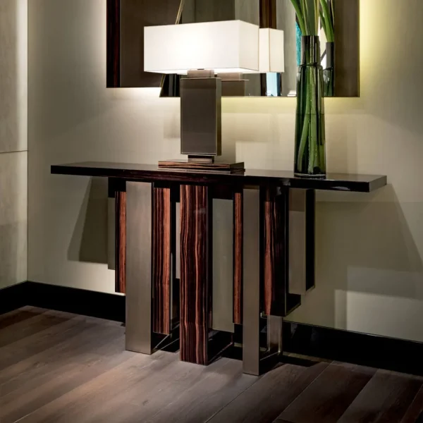Luxury Console Tables, High-Fashion Entryway Metal Console