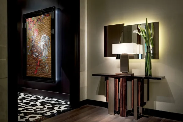 Luxury Console Tables, High-Fashion Entryway Metal Console