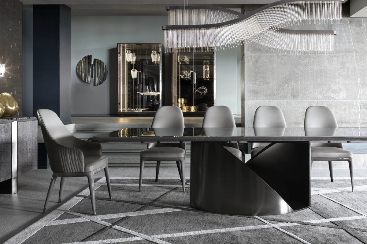 Modern Leather Dining Chair, Diamond Quilted Gary Seating