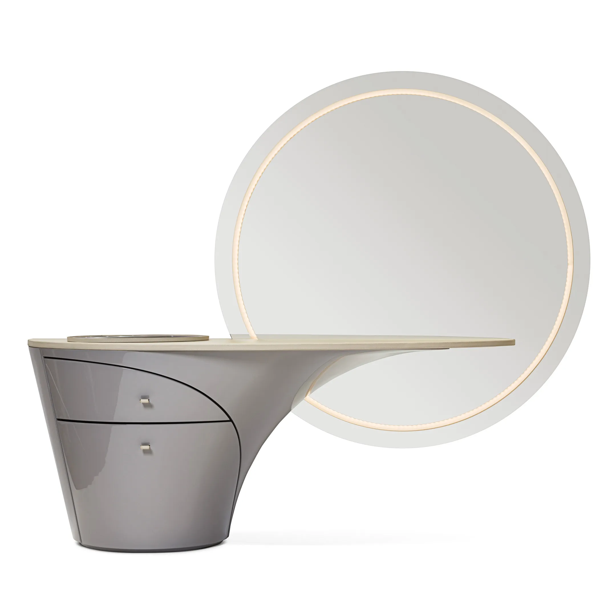 Modern Makeup Dressing Table, Bespoke Floating Wing Vanity-1