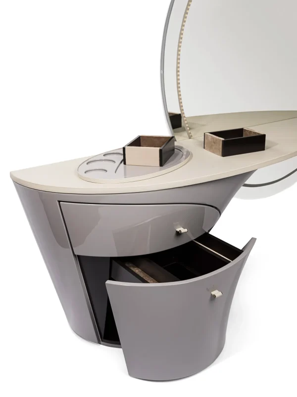 Modern Makeup Dressing Table, Bespoke Floating Wing Vanity-5