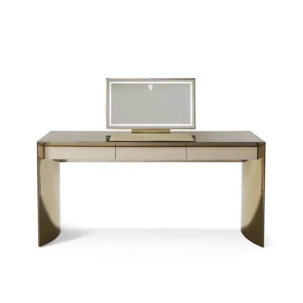 Modern Mirror Dressing Table, Bespoke Vanity with Lighting