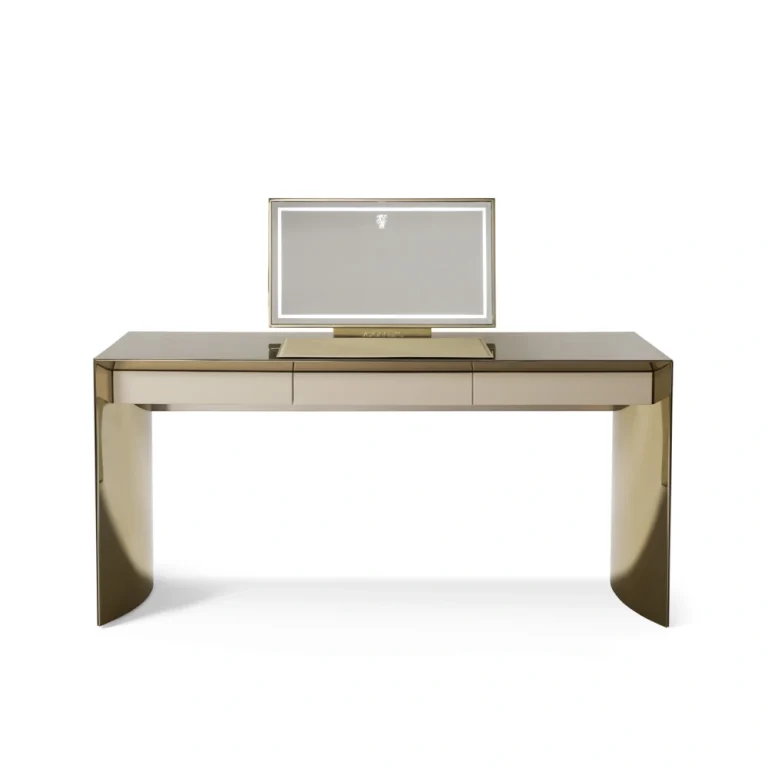 Modern Mirror Dressing Table, Bespoke Vanity with Lighting