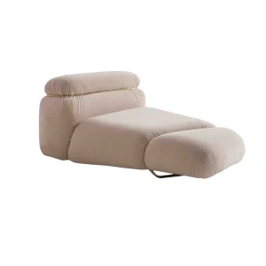 Upholstered Chaise Lounge, Bespoke Pebble-Shaped Daybed