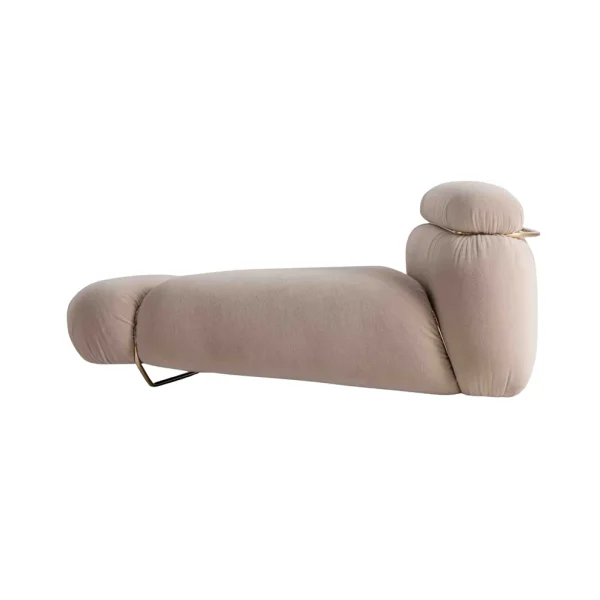 Upholstered Chaise Lounge, Bespoke Pebble-Shaped Daybed