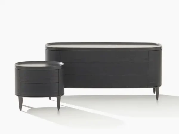 Bespoke Bedside Wood Tables with Warm Wood-Grain Drawers-2