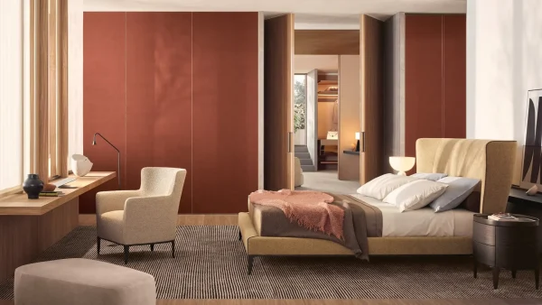 Bespoke Bedside Wood Tables with Warm Wood-Grain Drawers-5