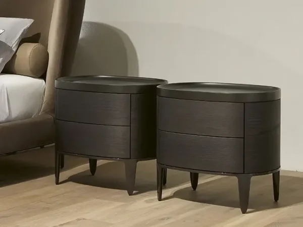Bespoke Bedside Wood Tables with Warm Wood-Grain Drawers-6