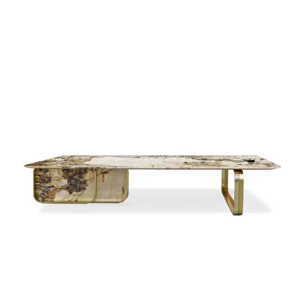 Bespoke Marble Coffee Table Set, Luxury Living Centerpiece-4