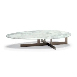 Bespoke Modern Coffee Table Set, Marble Top Nesting Tables-3