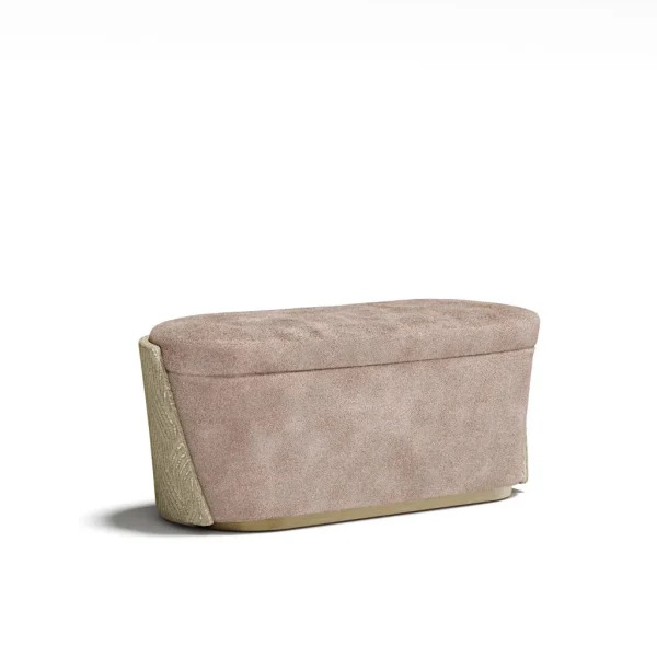 Bespoke Upholstered Bedroom Bench with Curved Silhouette-1
