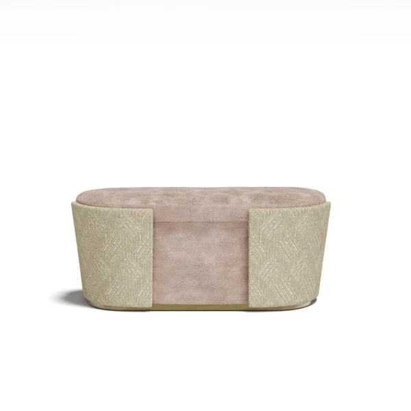 Bespoke Upholstered Bedroom Bench with Curved Silhouette-2