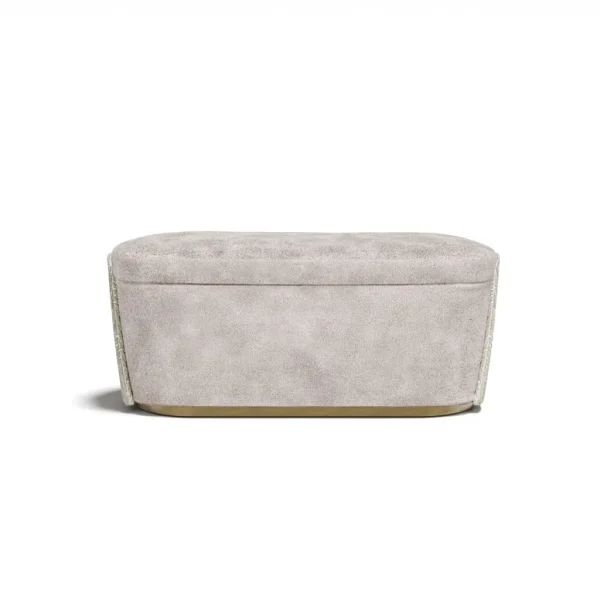Bespoke Upholstered Bedroom Bench with Curved Silhouette-4