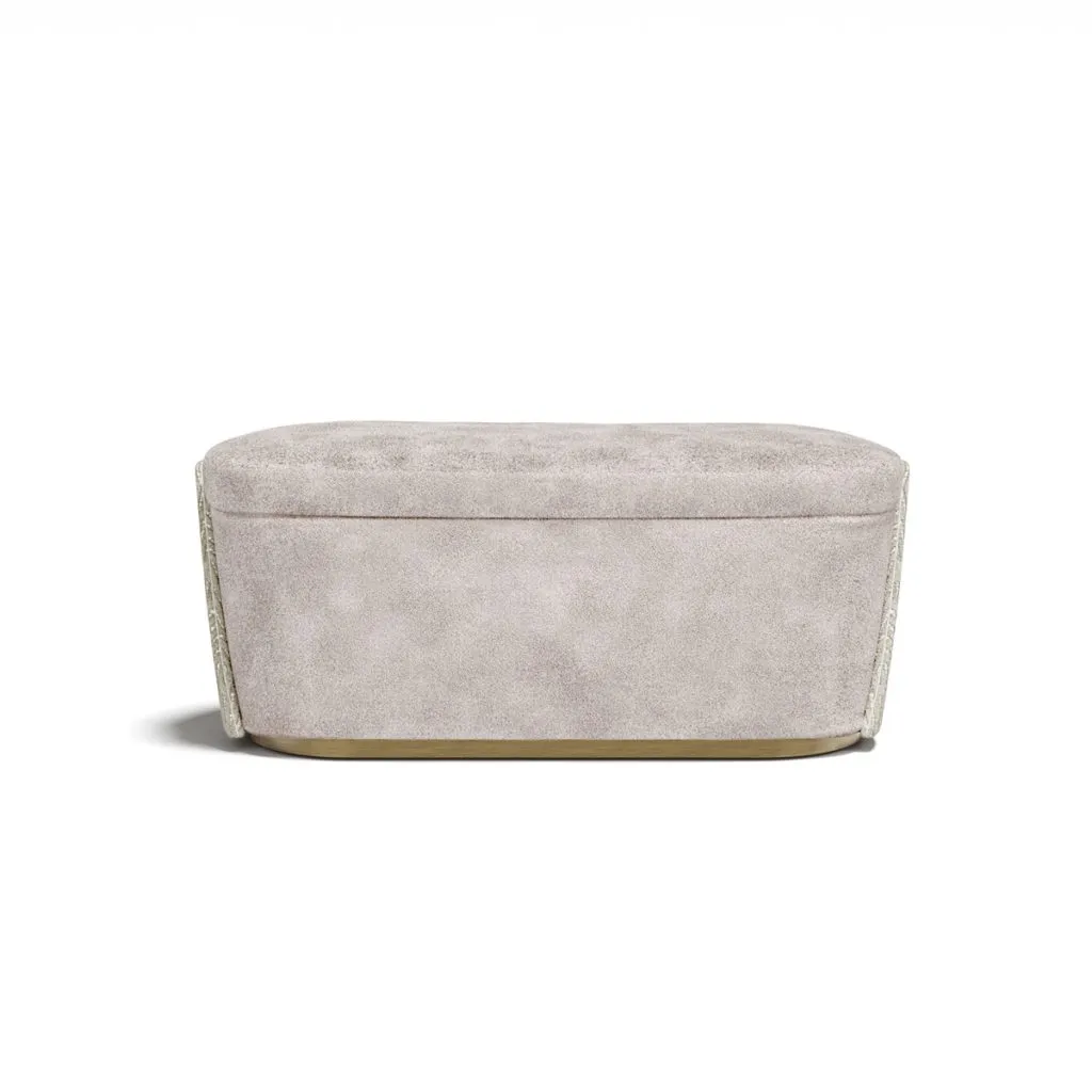 Bespoke Upholstered Bedroom Bench with Curved Silhouette-4