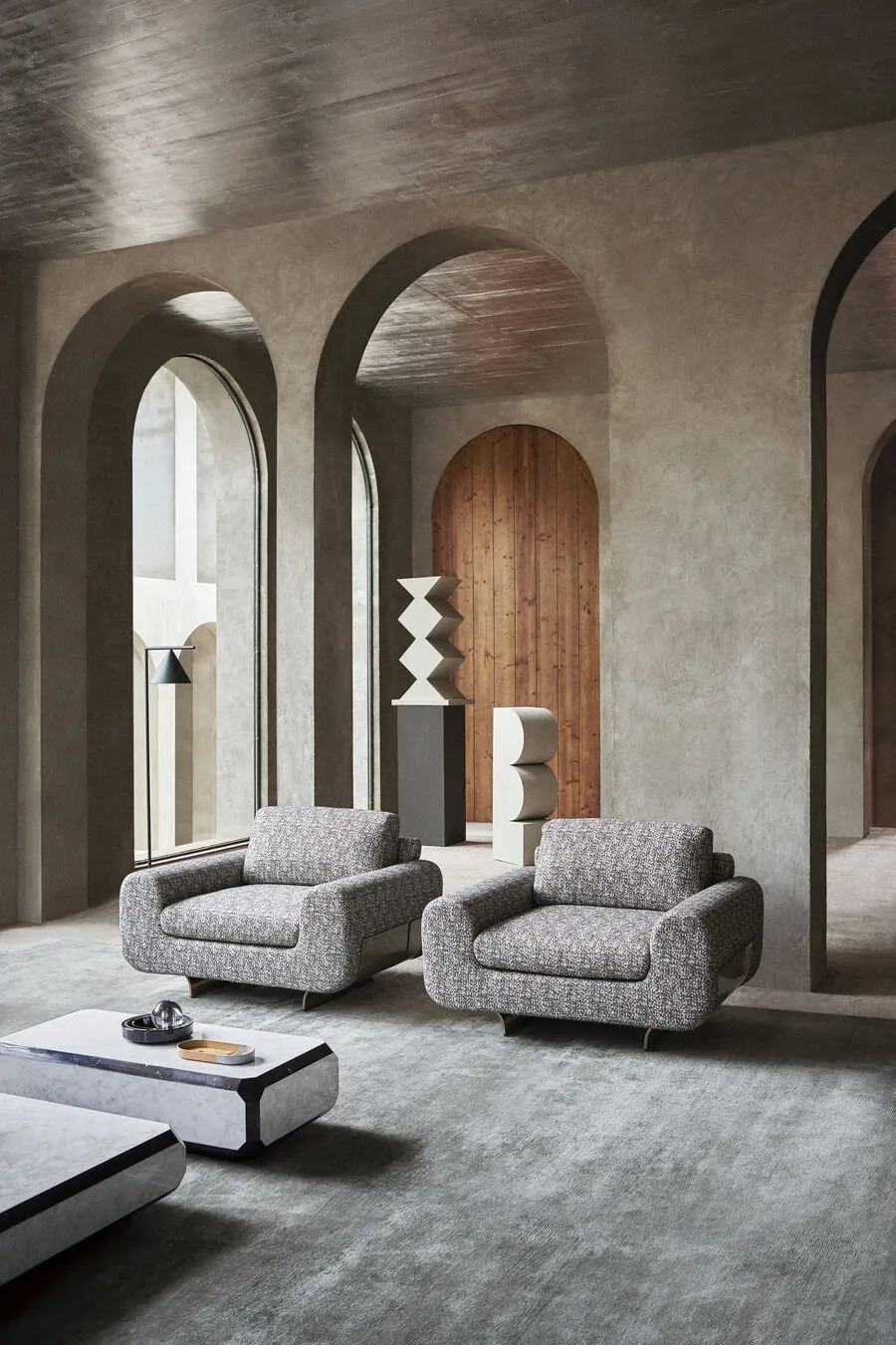Comfy Accent Chair for Living Room, Bespoke Tweed Armchair-2