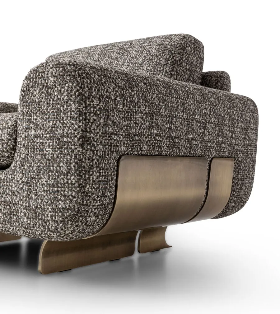 Comfy Accent Chair for Living Room, Bespoke Tweed Armchair-3