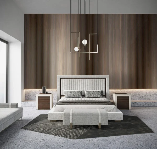 Contemporary Bespoke Bedroom Bench with Storage Design-4