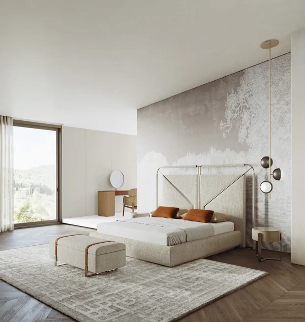 Contemporary Bespoke Bedroom Bench with Storage Design-5