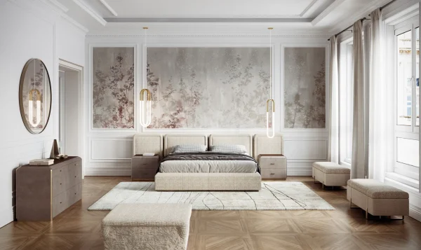 Contemporary Bespoke Bedroom Bench with Storage Design-6