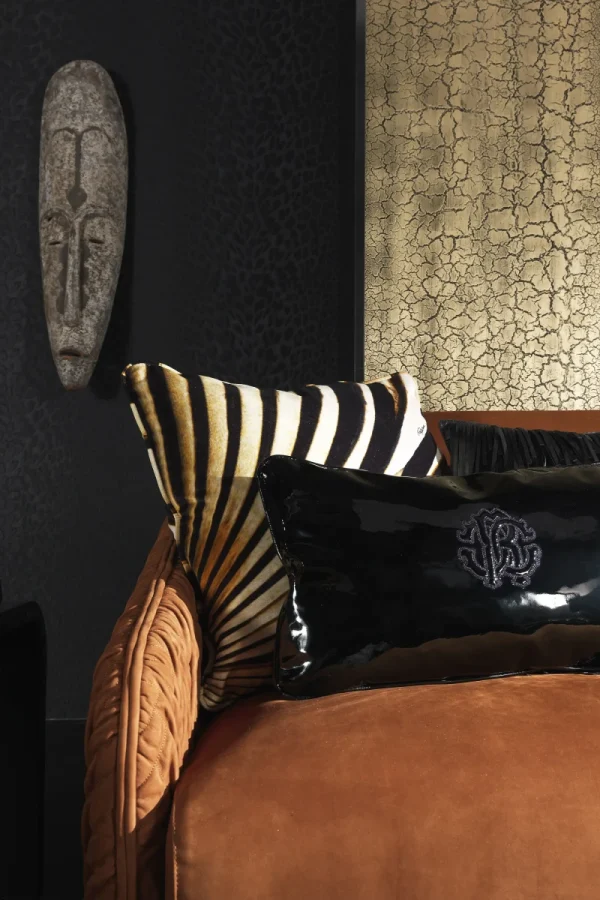 Custom-Made Sofa, Premium Fabric Upholstery Gold Accents-5